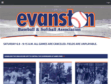 Tablet Screenshot of evanstonbaseball.com